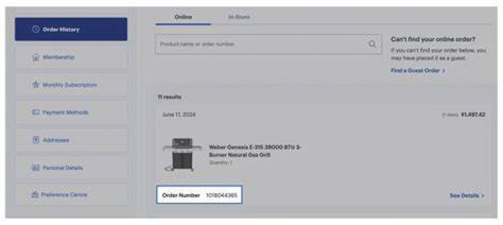 How do I find my best buy order number?