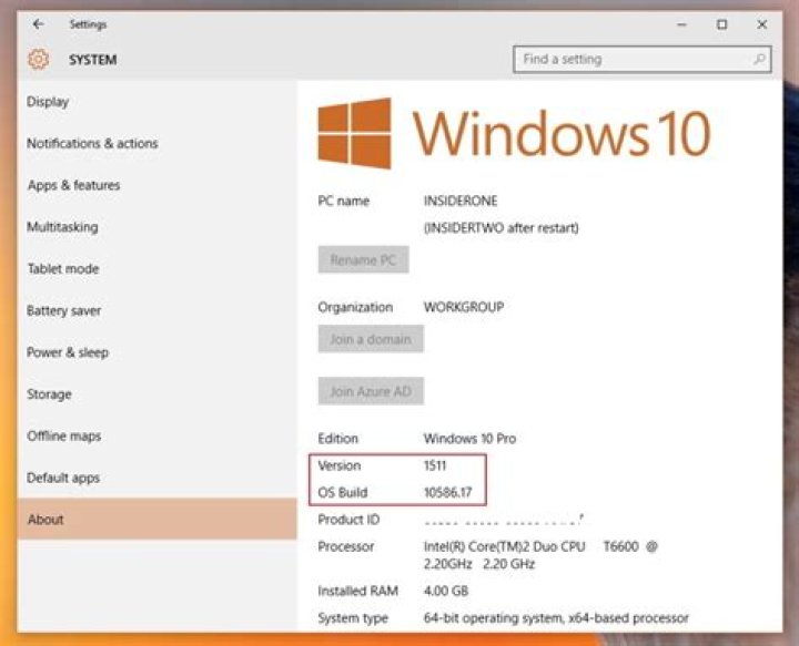 How do I find my Windows 10 version?