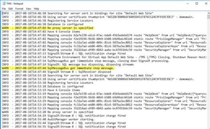 How do I find the server log file?
