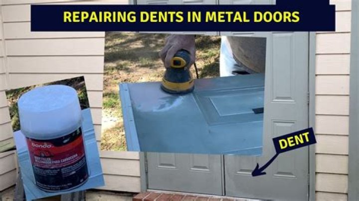 How do I fix a dent in my front door?