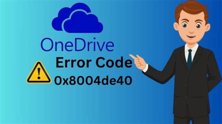 How do I fix OneDrive error code 0x8004de40?
