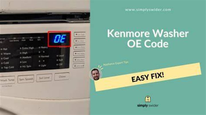 How do I fix the OE code on my Kenmore washer?