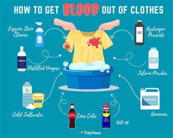 How do I get blood stains out of towels?