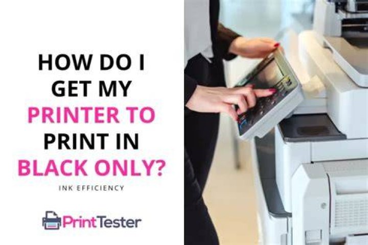 How do I get my HP printer to print in black and white only?