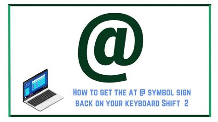 How do I get the at symbol back?
