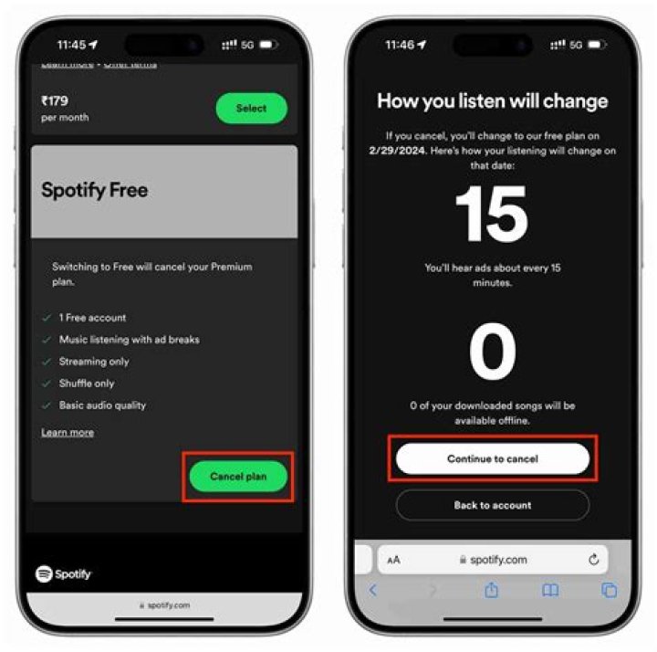 How do I get to my subscription page on Spotify?