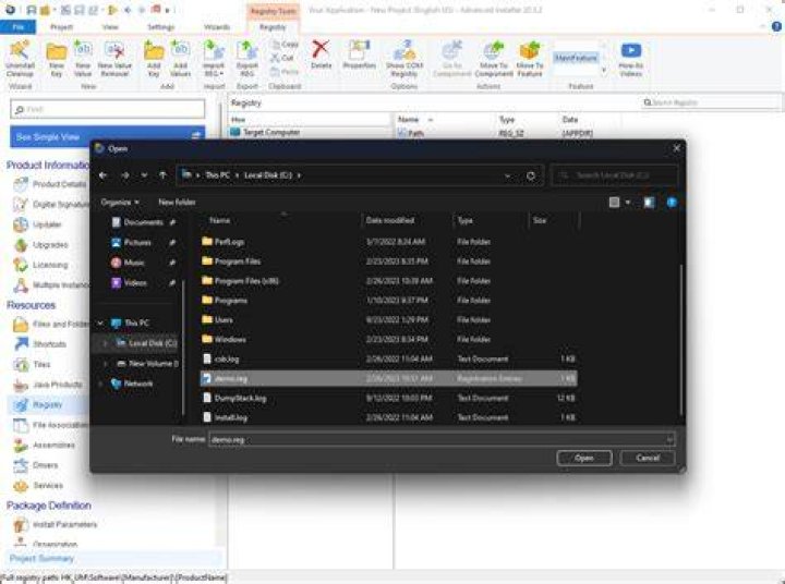 How do I import registry files into registry?