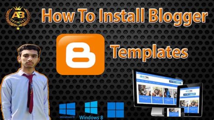 How do I install a blogger template?