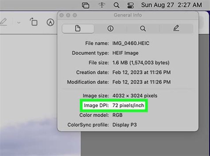 How do I know the DPI of an image?