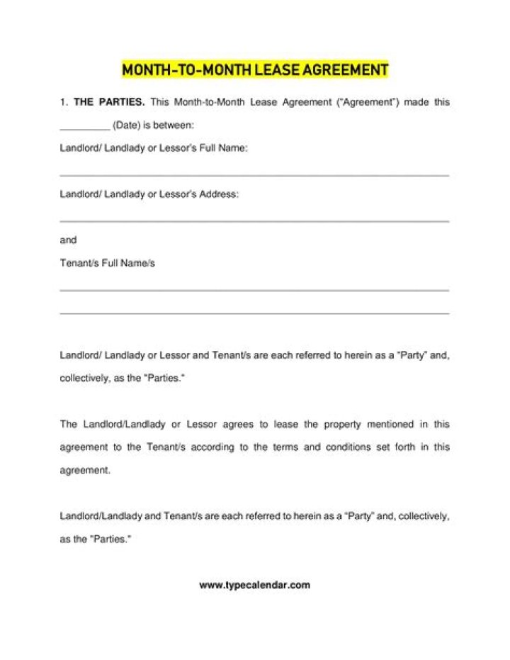 How do I lease a month to month?