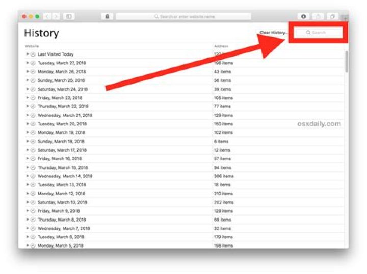 How do I look at my history on safari?