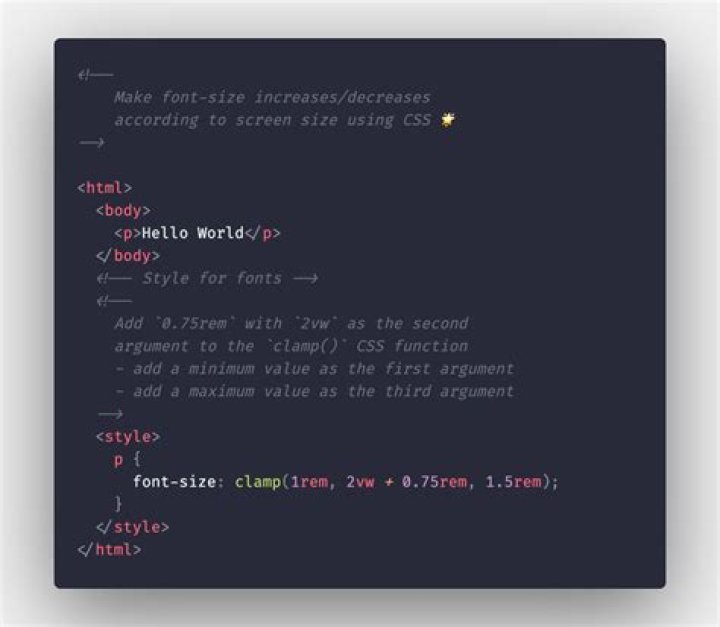 How do I make font bigger in HTML?
