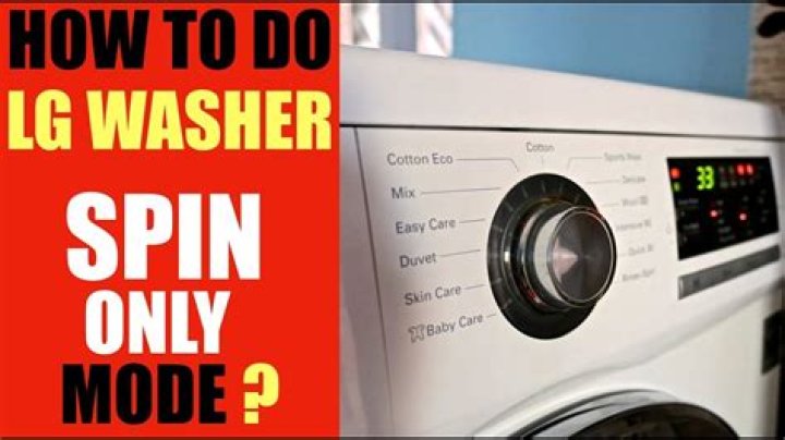 How do I make my LG washer spin?