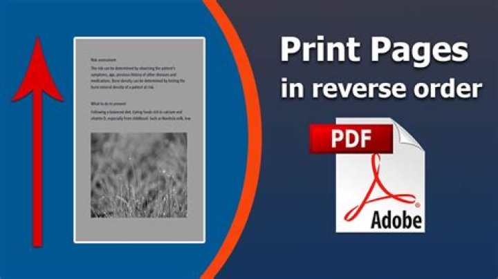 How do I make my printer print in reverse order?