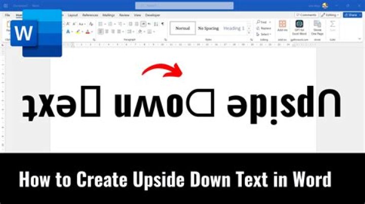 How do I make words upside down in Word?