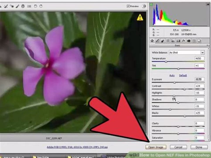 How do I open NEF files in Photoshop?