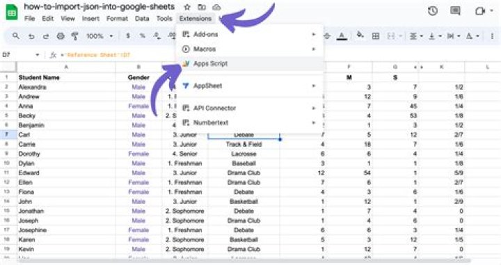 How do I parse JSON in Google Sheets?