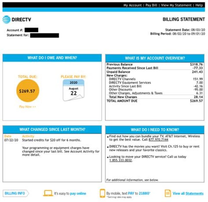 How do I pay my DirecTV bill by text?