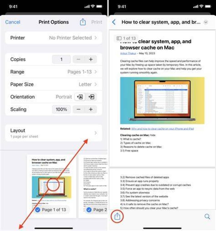 How do I print to PDF on iPad?
