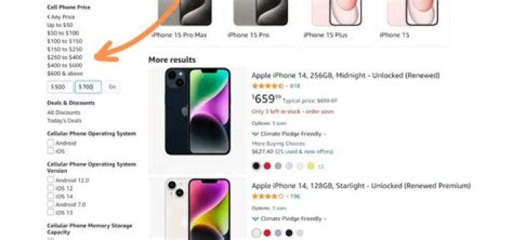 How do I refine by price on Amazon?