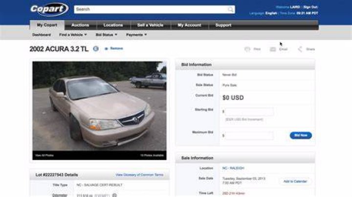 How do I register my car with Copart?