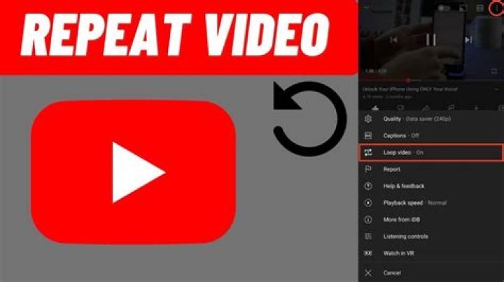 How do I repeat a song on YouTube?