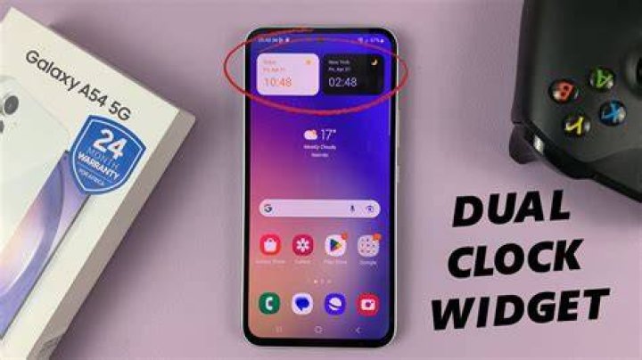 How do I set my Samsung Galaxy to dual clock?