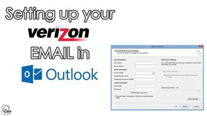 How do I setup my Verizon email in Outlook 2010?
