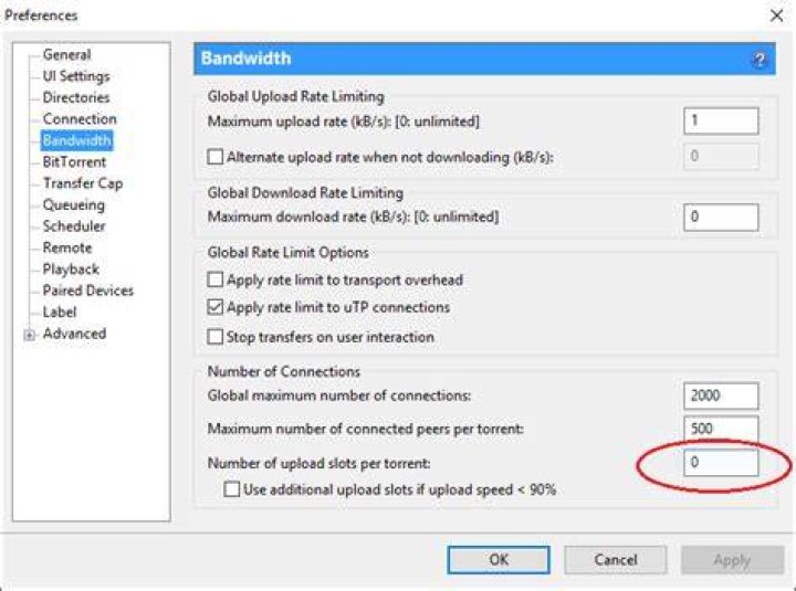 How do I stop BitTorrent from seeding?