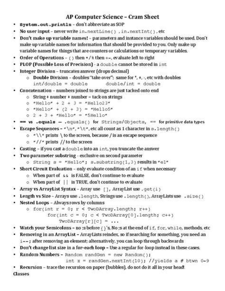 How do I study for AP Computer Science?