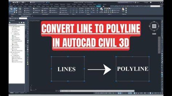 How do I turn a line into a polyline in AutoCAD?