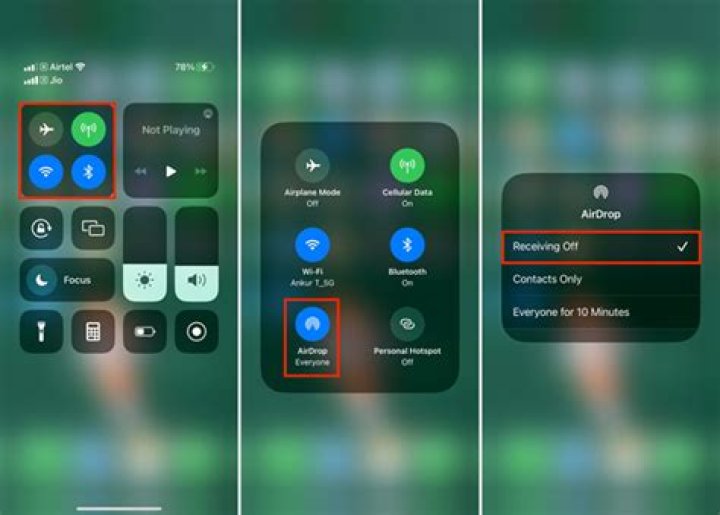 How do I turn off AirDrop in settings?