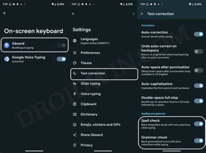 How do I turn off spell check on my Android phone?