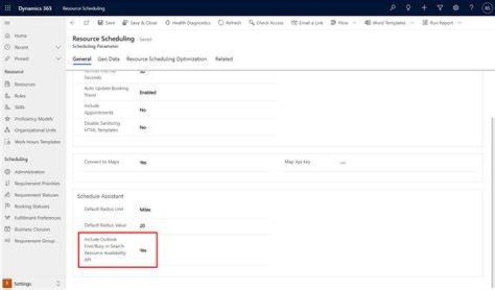 How do I turn on resource scheduler in Outlook?