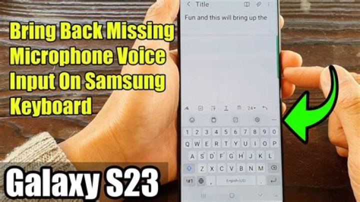How do I turn on the microphone on my Samsung keyboard?