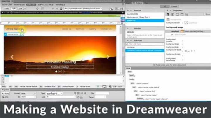 How do I use Dreamweaver to create a website?