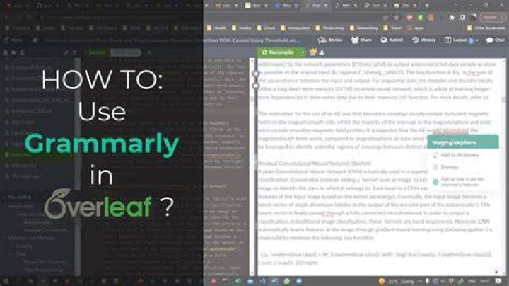 How do I use Grammarly in overleaf?