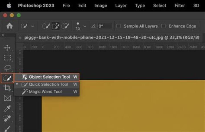 How do I use the quick selection tool in Photoshop CC 2019?