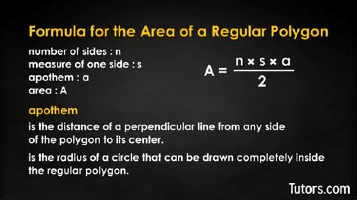 How do u find the area of a regular polygon?