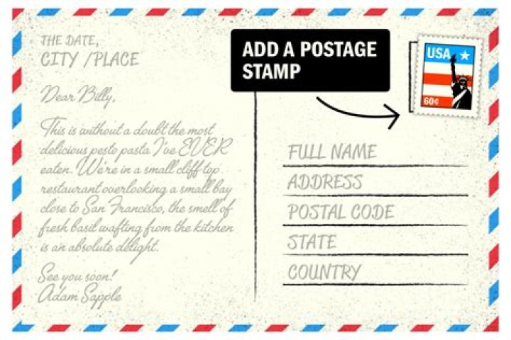 How do you address a postcard to the United States?