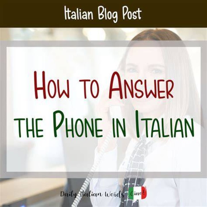 How do you answer the phone in Italian?