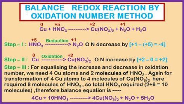 How do you balance chemical equations with oxidation numbers?