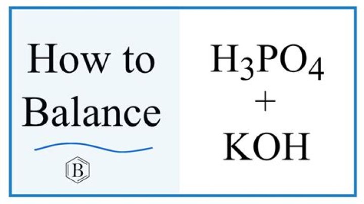 How do you balance h3po4 Koh k3po4 h2o?