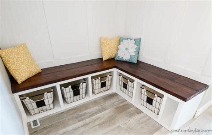 How do you build a corner bench seat with storage?