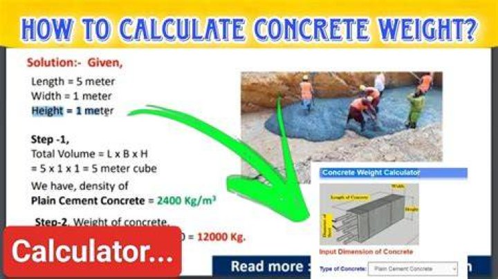 How do you calculate dry weight of concrete?