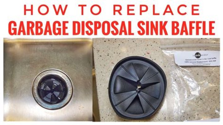 How do you change a sink baffle on a garbage disposal?