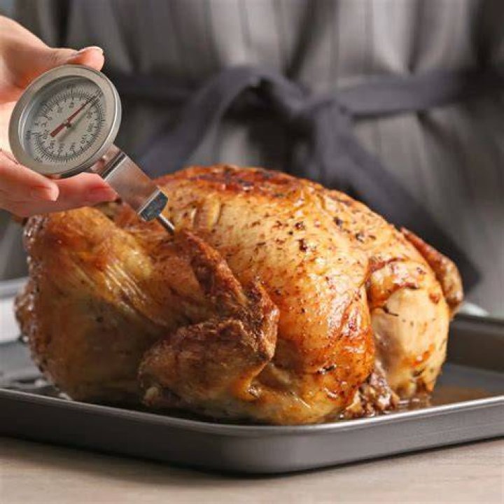 How do you check rotisserie chicken temperature?