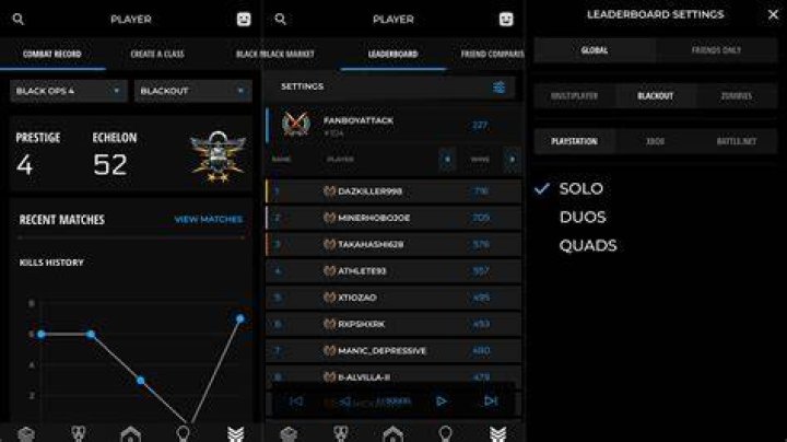 How do you check your leaderboards in Black Ops 4?