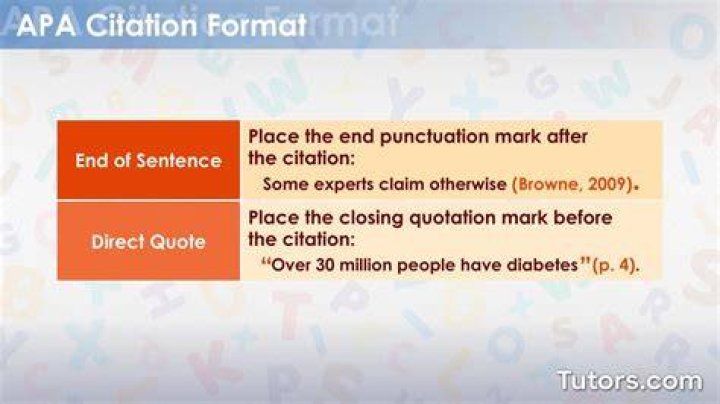 How do you cite a sentence in APA?