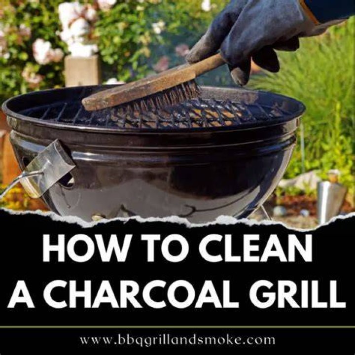 How do you clean a charcoal BBQ?
